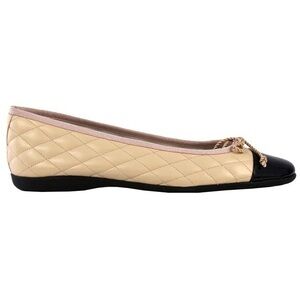 - new French Sole FS/NY “Passport” Ballet Flats in Patent/Beige Leather | 10.5